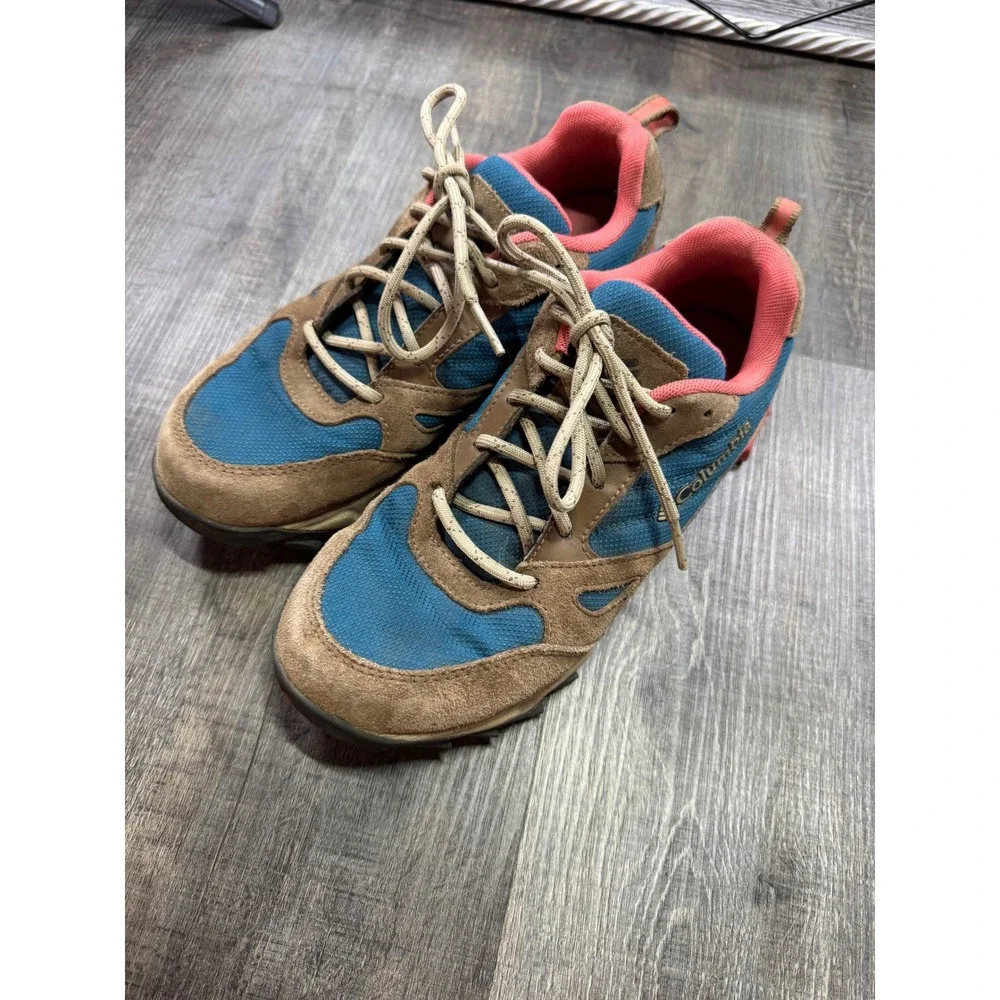 Columbia Peakfreak X2 Outdry Womens 7 Hiking Shoes Blue Brown BL0825-457